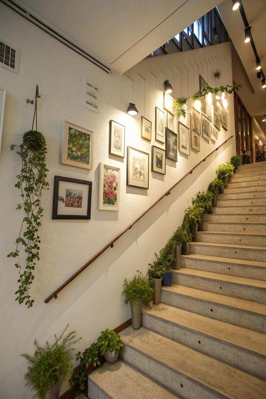 Verdure breathes vitality into the display arrangement.