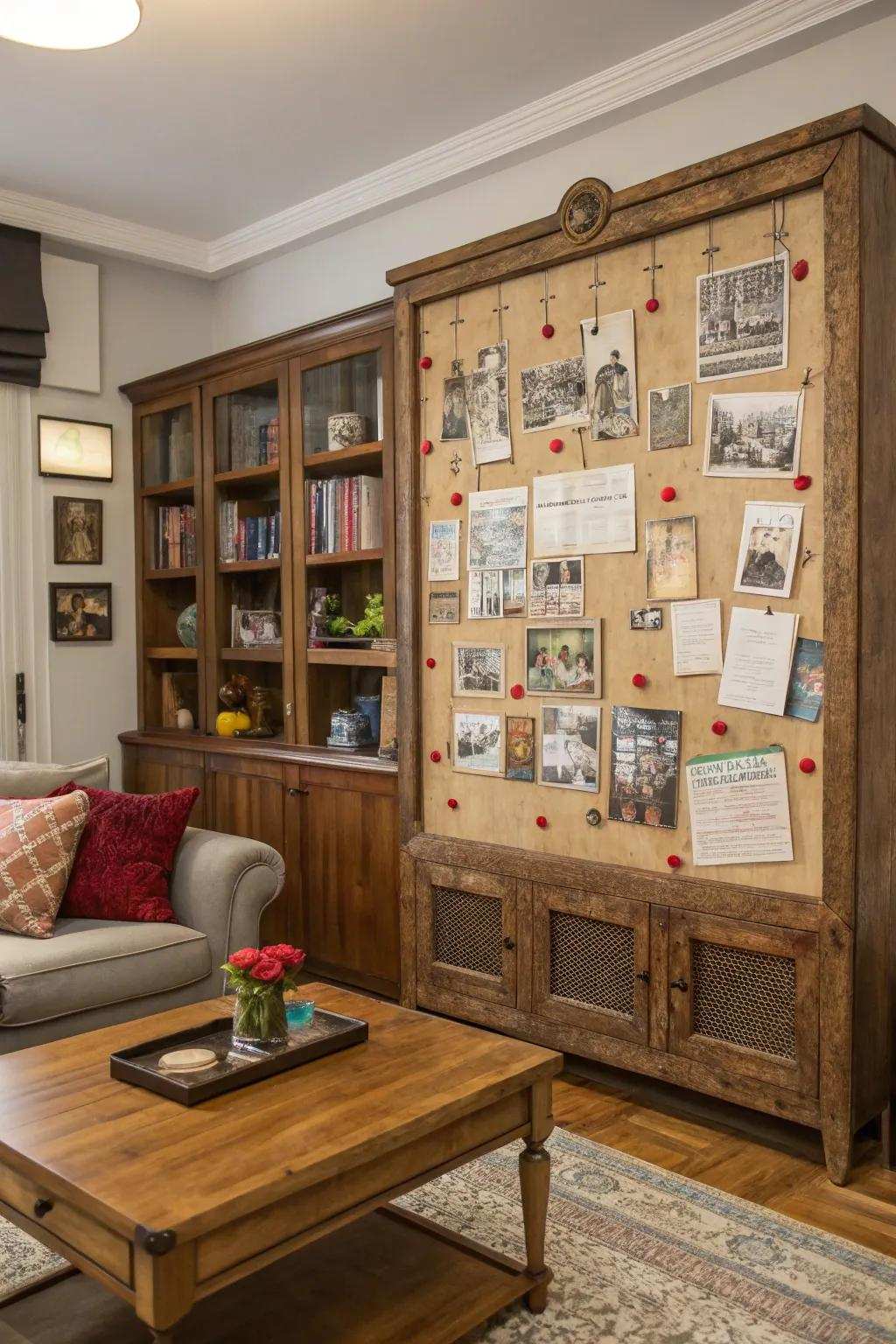 Vintage-style bulletin boards lend a timeless charm to any home.