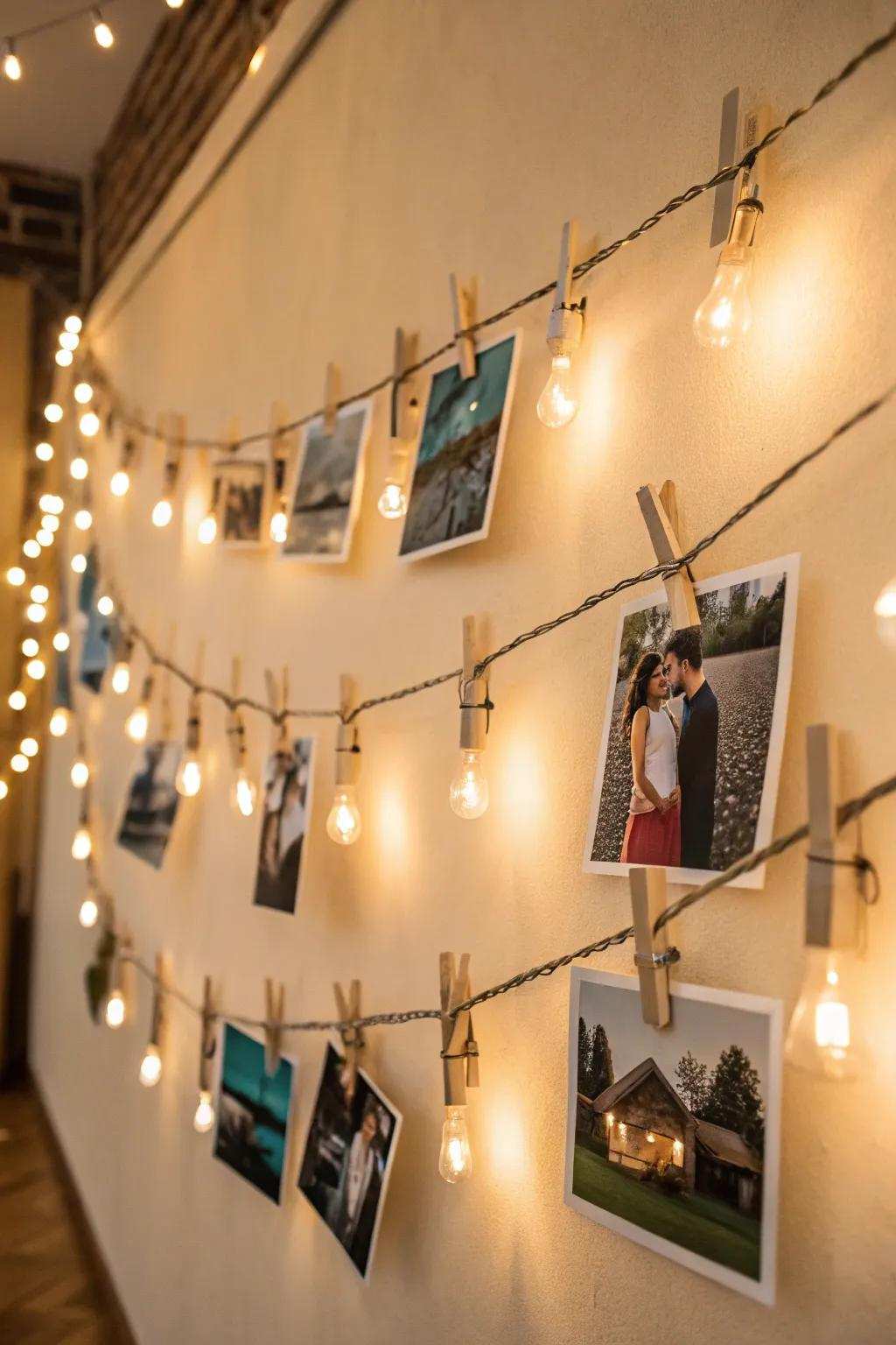 Vintage-style pegs and lighting evoke timeless charm.