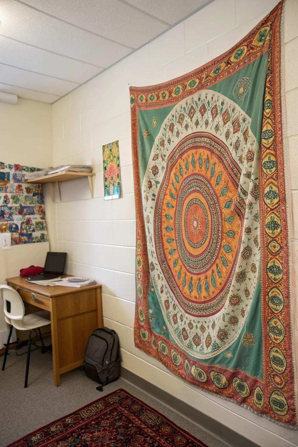 Wall fabrics contribute bohemian beauty to walls