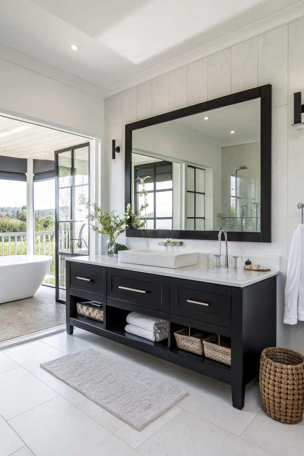 Wall-mounted vanities provide a contemporary and roomy appearance, suitable for modern bathrooms.