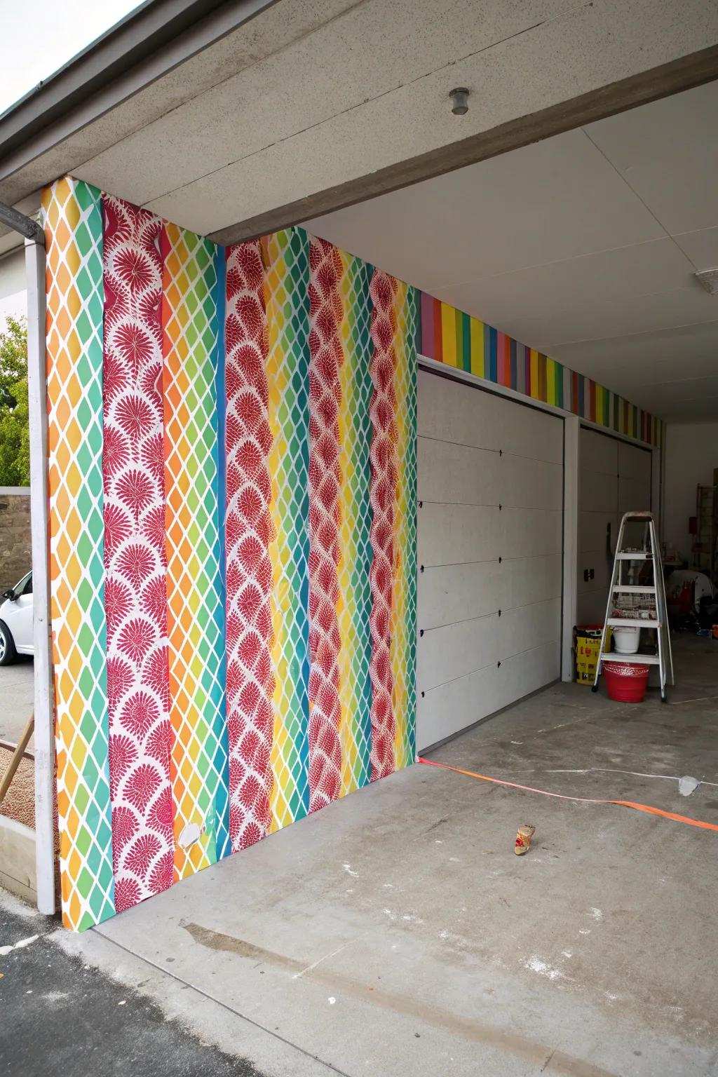 Wallcovering adds a burst of color and individuality.