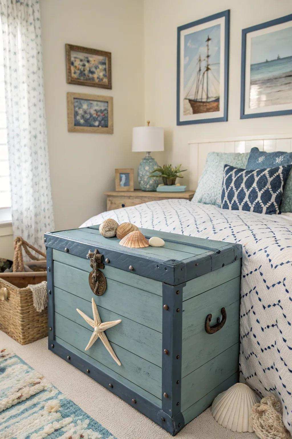 Water-inspired blues for a tranquil coastal vibe.
