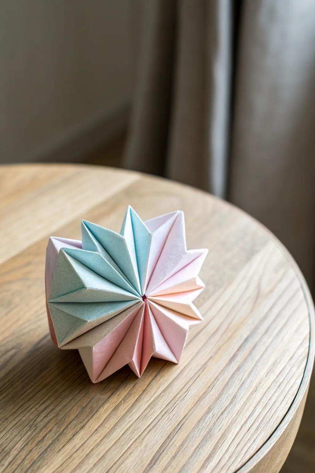Welcome calm and imagination using this beautifully designed origami twirler.