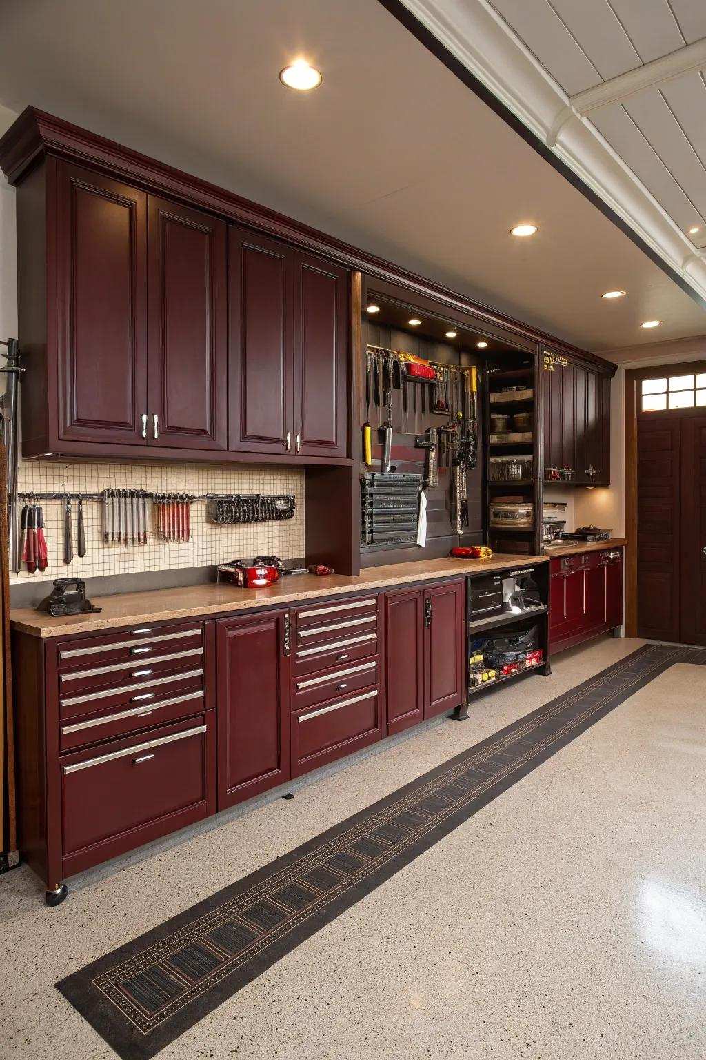 Wine organizers provide a rich, classic feel.