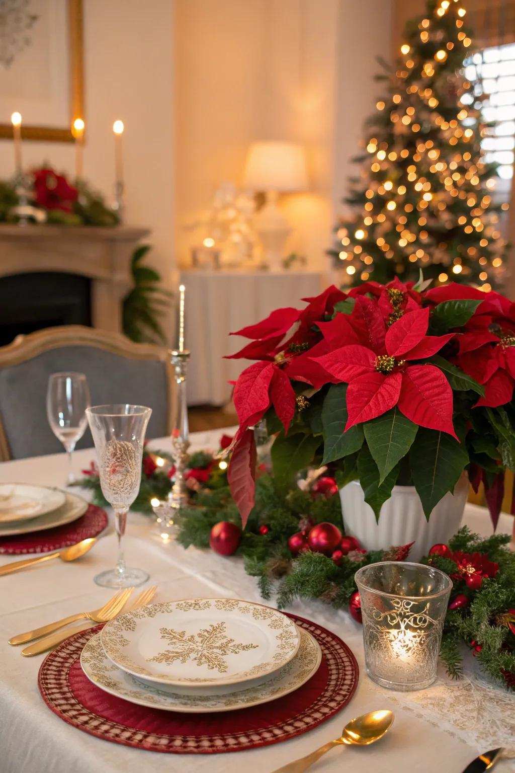 Winter flowers bring vibrant life to the holiday table.
