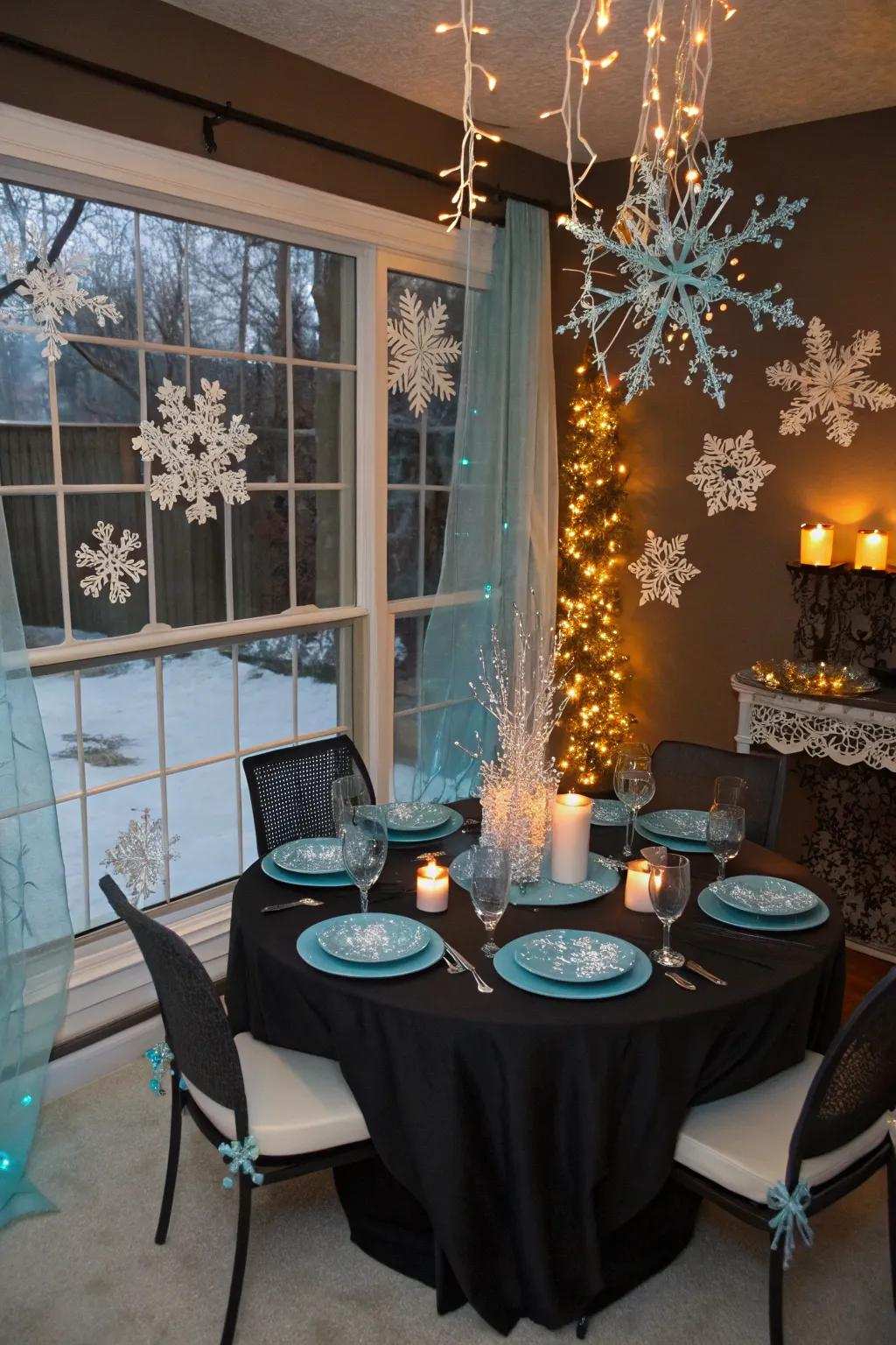 Winter wonderland featuring festive charisma.