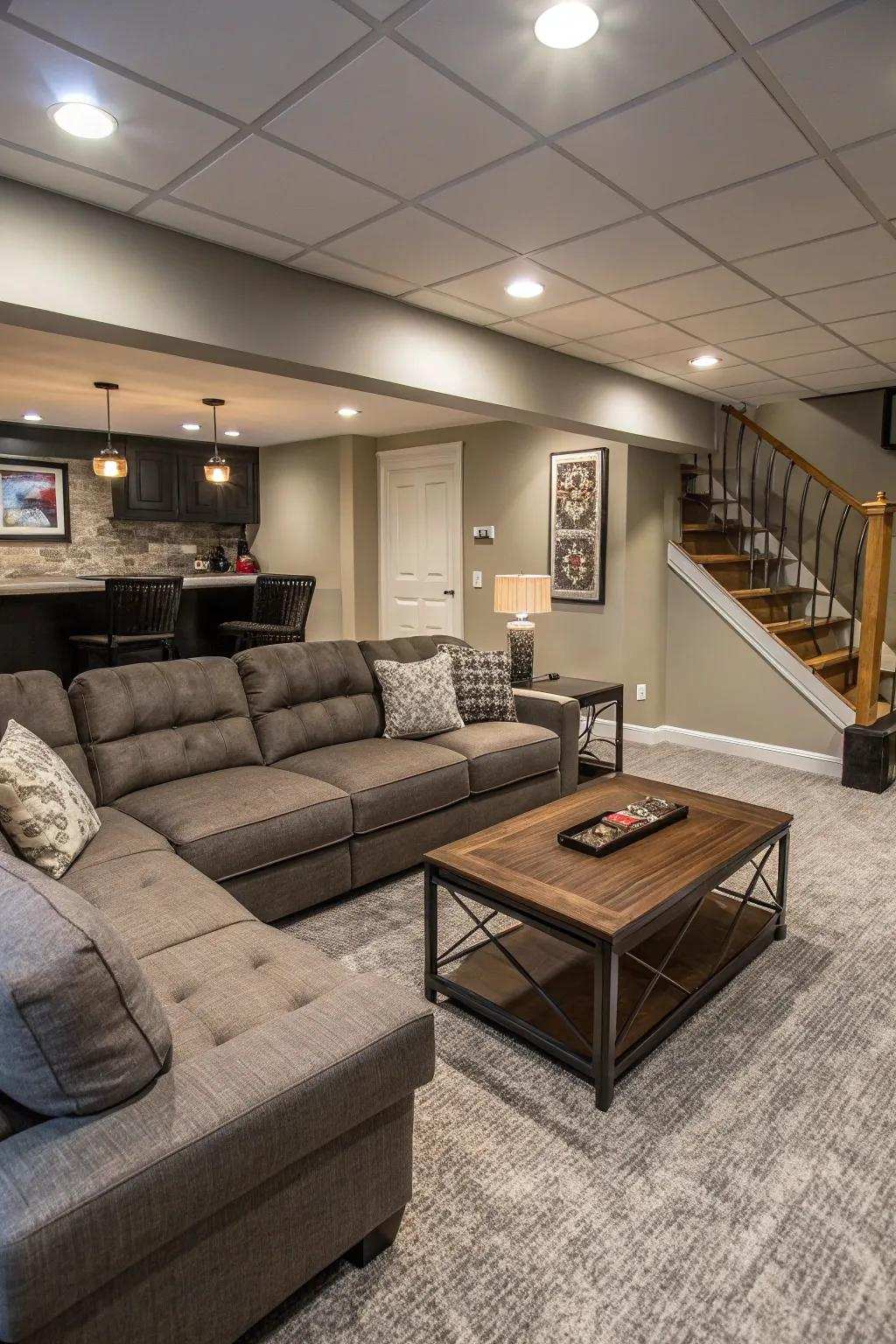 With multipurpose furniture, you can make the most of your basement.