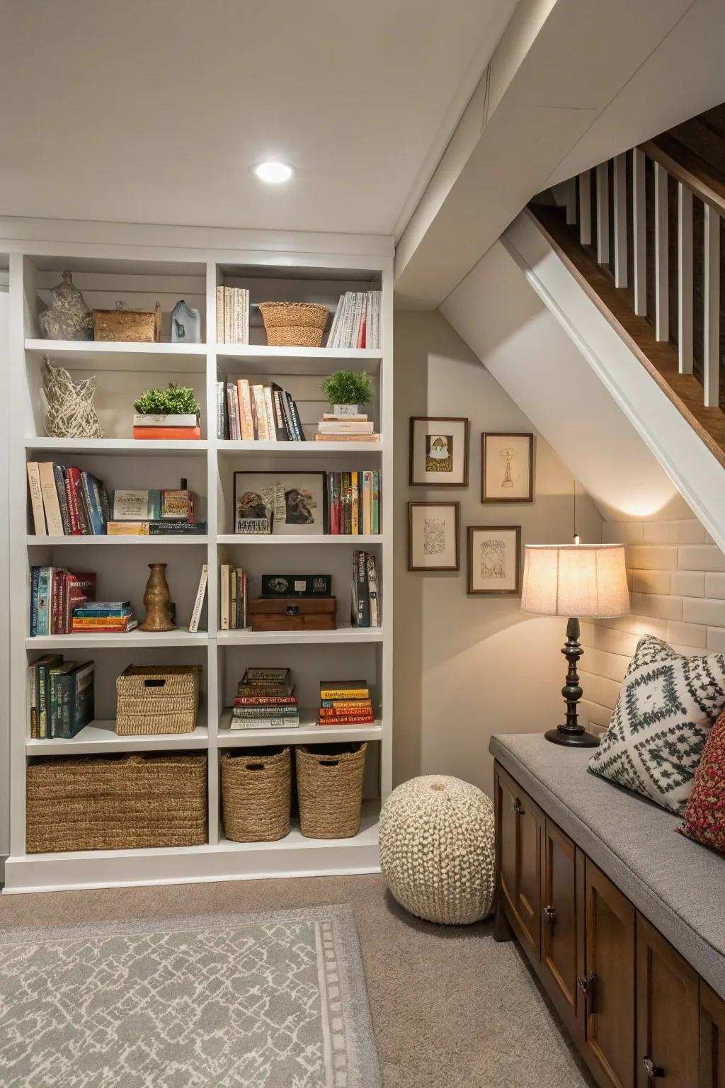 With ornamental shelving, display your taste.