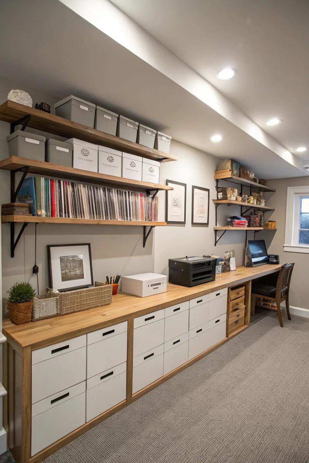 You can maintain an effective, tidy workstation with smart storage.