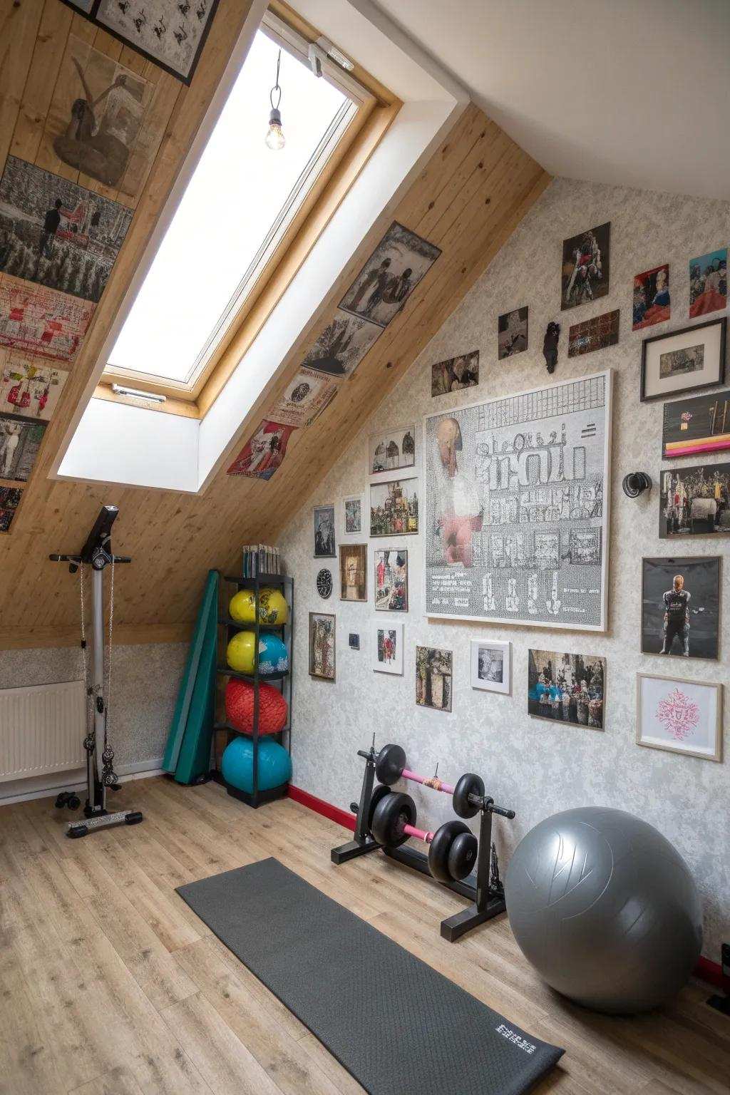Your workout space is made more inspirational by custom wall art.